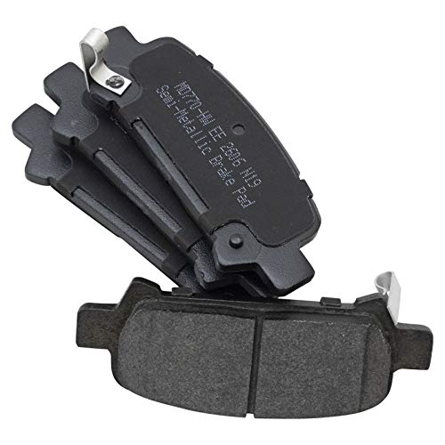 Image of TRQ Rear Brake Pad and Rotor Set Semi Metallic Rotors Compatible with 2005-2009 Subaru Legacy