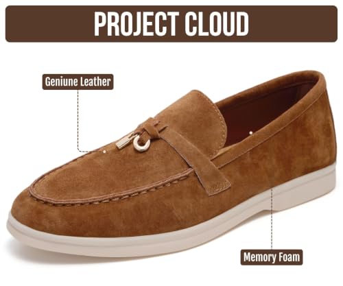 Image of Project Cloud 100% Genuine Leather Slip-on Casual Loafers for Women