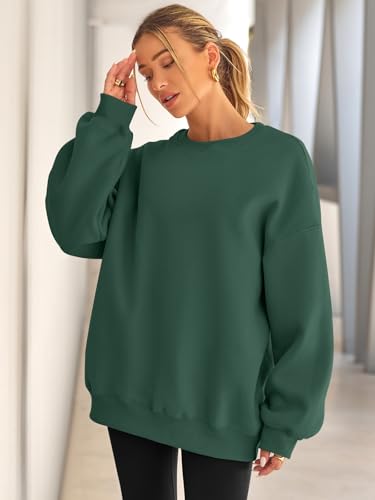 Image of EFAN Womens Oversized Sweatshirt Crewneck Sweater Casual Fall Outfits 2026 | Fleece Lined Stretchy Hoodies Basic Comfort Clothes Loose Maternity Workout Gym Lounge Wear Winter Airport Fashion