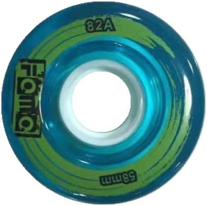STD Skates & Wheels - STD Wheels FOMO Trick/Dance Model - Transparent - Set of 8 Wheels+16 Bearings - 58mm x 32mm 82A - Accessories for Quad Street Roller Skates
