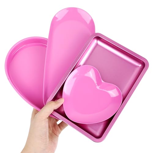 Plateau maquillage cosmétiques acier inoxydable rose rouge pour rangement - 4