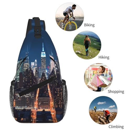 New York City Night Printed Cross Chest Bag Diagonally Chest Messenger Bag4