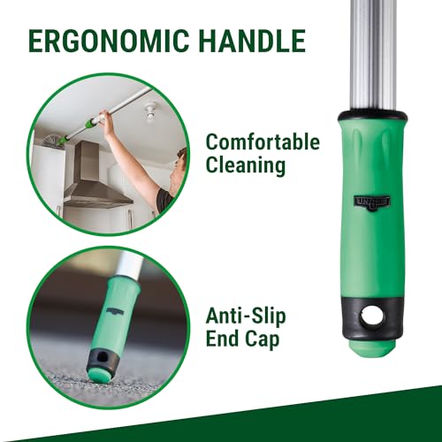 Miniatura 5 de Unger Optiloc 1,25 M Varilla Telescópica Compatible Con Herramientas De Limpieza De Ventanas, Mango Ergonómico, Punta Antideslizante, Bloqueo De Dos Componentes Ez120