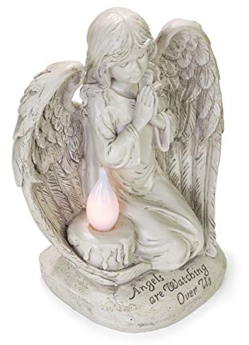 Praying Angel Watching Over Us Solar Powered LED Outdoor Decor Garden Light