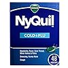 Vicks NyQuil Cold & Flu Relief Over-the-Counter Medicine, Powerful Multi-Symptom Nighttime Relief for Headache, Fever, Sore Throat, Aches, Sneezing, Runny Nose & Cough, 48 LiquiCaps