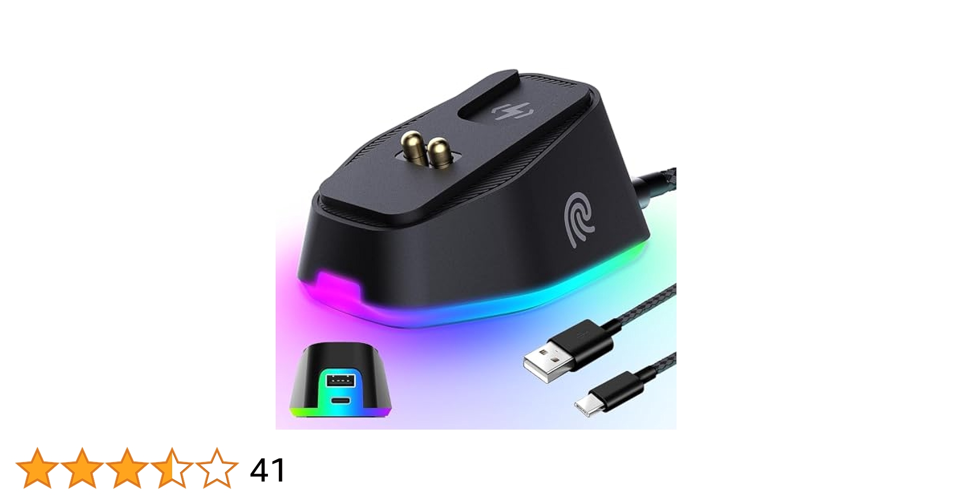 Amazon.co.jp: IMTOD ワイヤレスマウス充電器 充電ドック 二つ