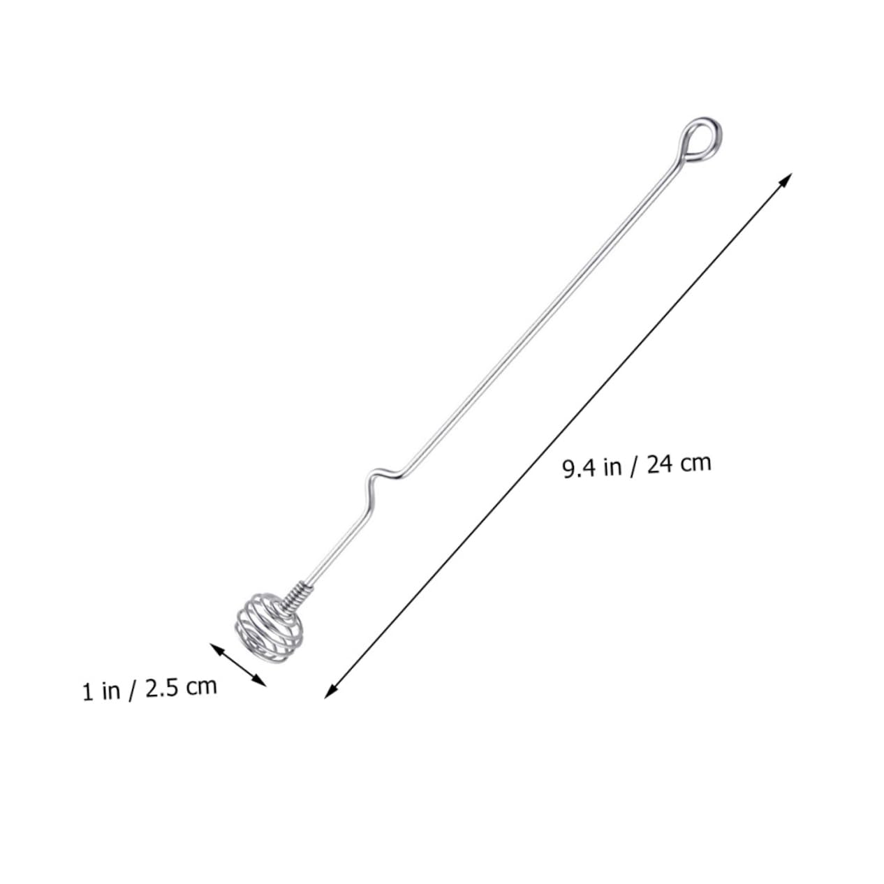 GRIRIW Set of 2 Stainless Steel Spoons Honey and Drink Stirrer Long Handle for Coffee Milk Tea and Cocktail