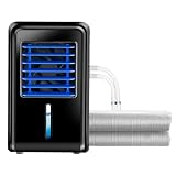 Raffrescatore evaporativo, materassino ad Acqua refrigerante con Serbatoio da 2,5 Litri, Controllo della velocità del Vento a 4 Livelli, Telecomando e Timer programmabile