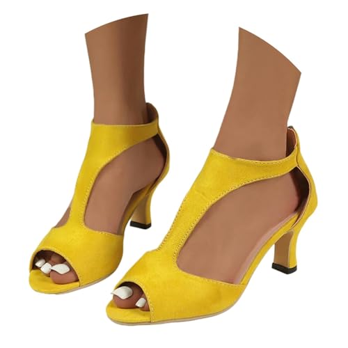 2025 Sandalias Mujer Verano Vestir Tacon Comodas Elegante Zapatos Tacon Ancho Fiesta Cierre De Hebilla Casual Sandals Plataforma Moda Novia Pole Dance Sandalia Punta Abierta Boda Baile Ofertas Regalo