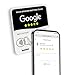 Tap Google Review Plate - Tap for Instant Reviews - All Compatible Phones - Reusable Smart Tap NFC & QR - 12 x 12 cm - Mount Anywhere 3M Adhesive 3-Pack