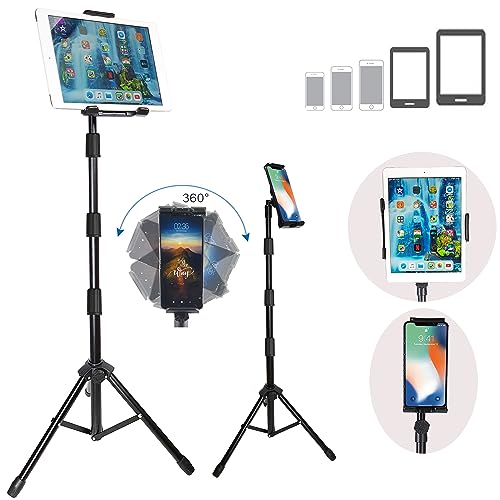 Image of BROLAVIYA Mobile and Tablet Tripod Floor Stand for Home Office Stage for All 4~10.5 Diagonal inches Display Devices