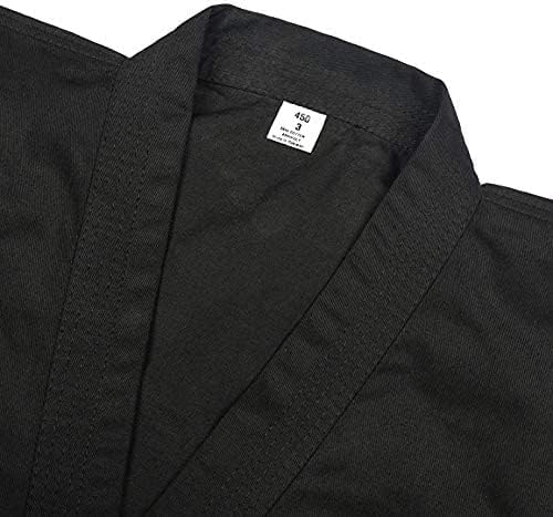 Tma Black Karate Uniform, Gi 7 Oz Adult Kids W/White Belt Tae Kwon Do thumb #3