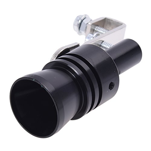 Cikuso R Turbo Sifflet Tuyau d'echappement BOV Blow-Off Simulator Valve en Aluminium-Noir-XL Cover