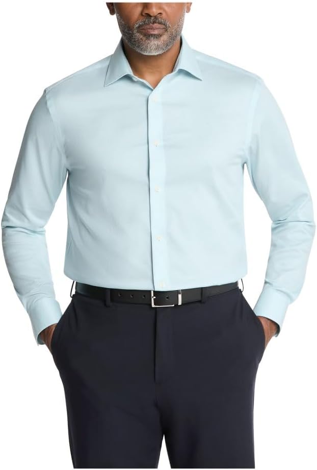 Calvin Klein Mens Dress Shirt Non Iron Stretch Regular Fit Solid