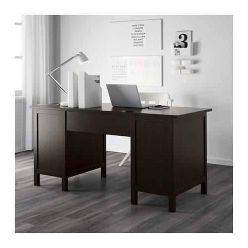 Ikea Hemnes Desk, Black-Brown #TOP2
