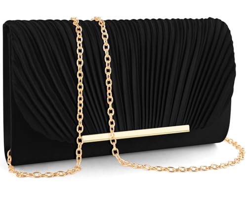TINDTOP Clutch Purses for Women Evening Handbags for Formal Wedding Party Cocktail Prom Crossbody Shoulder Envelope Bag
