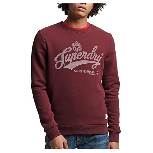  Superdry Vintage Script Style Coll Crew Maglia di Tuta, Deep Port, M Uomo
