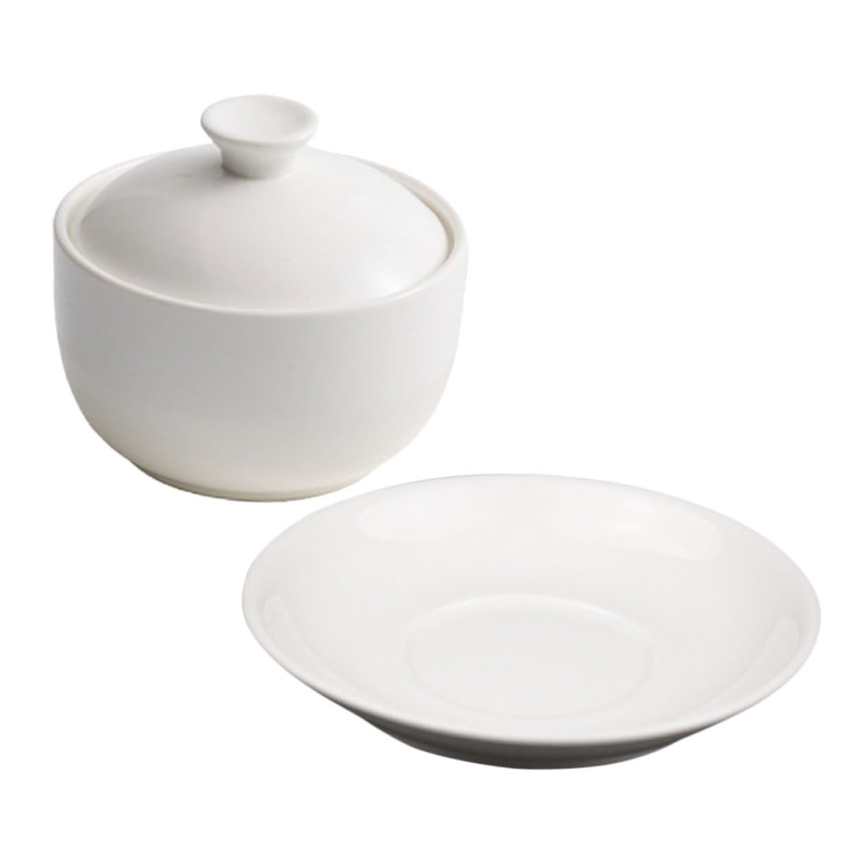 Bol céramique avec couvercle pot à soupe vapeur récipient cuisson cuisine moderne