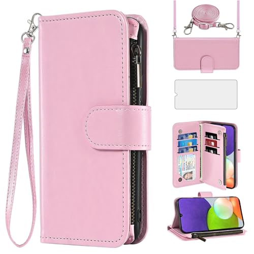 Coque Samsung Galaxy A22 4G Asuwish étui portefeuille avec protège-écran