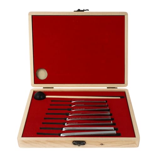Diapason outil d'accordage en aluminium argenté, lot de 8 pièces pour enseignement musical