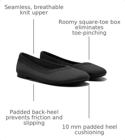 Image of VIVAIA Tila Women's Wide Toe Box Flats, Allday Comfort Wide Width Ballet Flats for Women, Cushioning Foldable Lightweight Flat Shoes