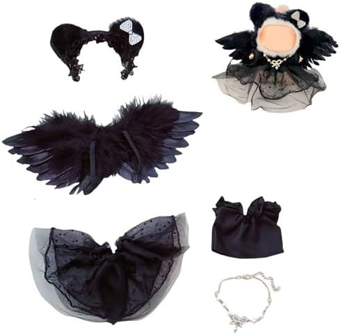 Doll Clothes for Lububu Premium Black 5-Piece Lububu Dolls Outfit...