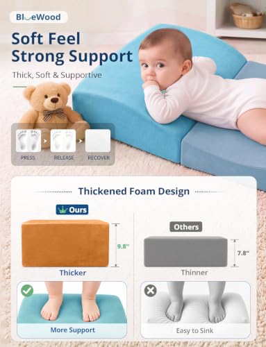 BlueWood Foam Climbing Blocks for Toddlers, 7-Piece Baby Soft Play Set - Image 5