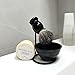 JEQUIL&CORENVEO Shaving Brush Set for Men, Pure Badger Hair Shaving Brush with Soap, Stand and Bowl