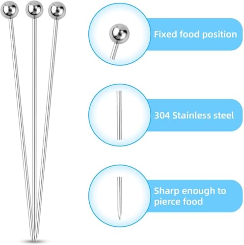 Image of 12 PCS Stirrer for Drinks, Cocktail Stirrers for Drinks, Stirrer Stick and Fruit Fork Set, Bar Accessories for Home Bartenders and Party Hosts, 4in Length Cocktail Stirrer