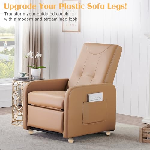 WHXGG 4 Inch Wooden Sofa Legs of 4 Wood Furniture Legs Couch Feet Replacement Sofa Furniture Replacement Sofa Legs Replacement for Sofa Couch Chair Cabinet Dresser Ottoman Bed Riser, 4 Pack by WHXGG - Image 6