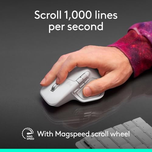 Image of Logitech MX Master 4 for Mac, Ergonomic Bluetooth Mouse with Advanced Performance Haptic Feedback, Ultra-Fast Scrolling, USB-C Charging, MacOS, iPadOS, Windows