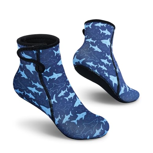 Summshall Kids Neoprene Socks 3mm Water Socks Sand Socks Anti-Slip Swimming Socks Keep Warm Wetsuit Socks for Water Sport