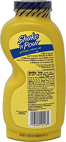 Betty Crocker Bisquick Shake 'N Pour Buttermilk Pancake Mix 10.6Oz (Pack Of 2) With By The Cup Swivel Spoons #TOP7