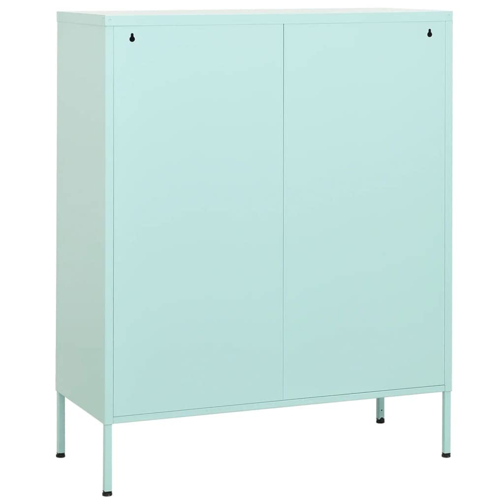 Armadio Archivio Schedario Armadio Ufficio Metallo Armadietto Menta 80x35x101,5 cm in Acciaio Per dipendenti casa ufficio scuola palestra