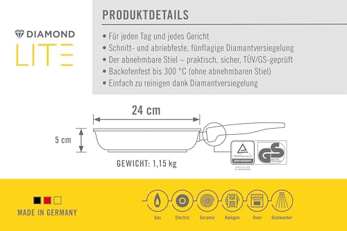 Imagen de Sartén plana Woll Diamond Lite 24 cm
