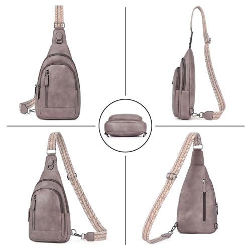 Image of CLUCI Crossbody Bags for Women Men,Leather Sling Bag Cross Body Backpack for Woman Gifts for Women Birthday Unique