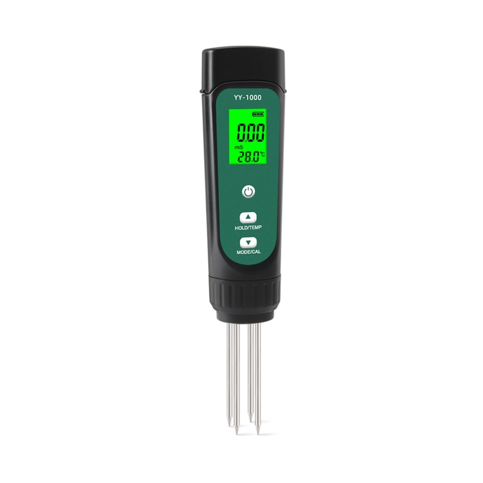 Feuchtigkeitsmesser, Digitaler Boden-EC-Messgerät YY-1000 Temperatur-Feuchtigkeits-Leitfähigkeitstester for Topfwasser im Garten Landwirtschaftliche Pflanzung für Garten, Bauernhof