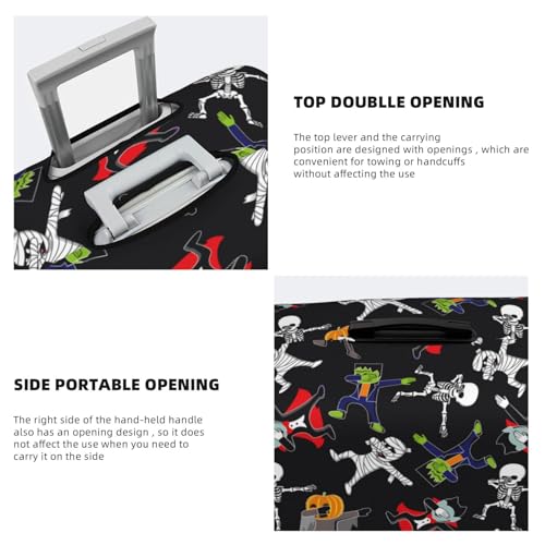 Travel Luggage Covers - Zombie Mummy Skeleton Elasticity Suitcase Covers Protector for Luggage 18-32 Inch4