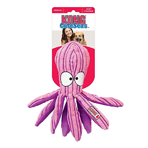 KONG - CuteSeas Octopus - Gioco di Peluche Per Cani in Velluto - Per Cani Di Taglia Grande