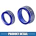 A ABSOPRO Car Air Conditioner Knobs Decals AC Radio Switch Knob Cover for Dodge Durango 2014-2020 for Jeep Cherokee Grand Cherokee 2014-2021 Blue (Set of 3)