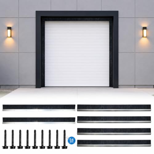 3 Inch Garage Door Brush Seal Kit for 10 x 10FT Roll Up Doors