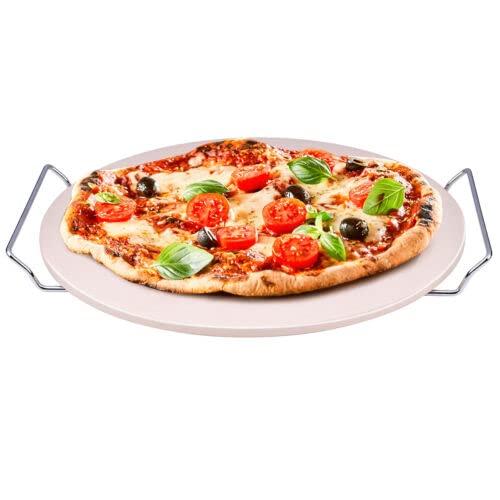 13'' Pizza Stone with Chrome Stand