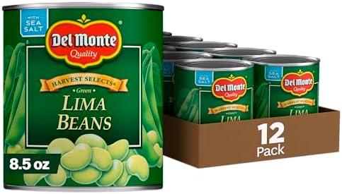 Del Monte FRESH CUT HARVEST SELECTS Green Lima Beans Canned Vegetables, 12 Pack, 8.5 oz Can