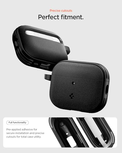 Image of Spigen for AirPods Pro 3 Case, Carabiner Included, Shock-Proof, Light & Compact Cover, (Spigen Vault) - Matte Black