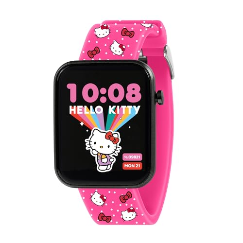 Reloj interactivo Hello Kitty infantil con correa estampada rosa 2