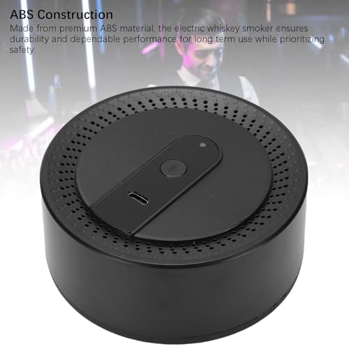 Elektrischer Cocktail Raucher Set, Wiederaufladbar, mit 6 Holzspäne Aromen, Whisky Rauchgerät, für Männer