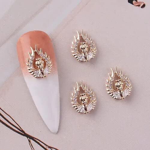 10pcs/lot TN5081 Wing 3D Alloy Zircon Nail Art Crystals Nail Jewelry Rhinestones Nails Accessories Supplies Decorations Charms