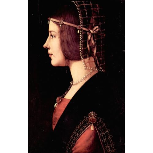Da Vinci Portrait d'une dame fine art impression sur toile roulée ARTICULOZY 61x81cm