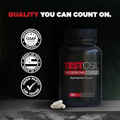 Testosil Men's - Advanced Testosterone Support Supplement for Men - Vitality Formula with KSM-66 Ashwagandha & Fenugreek -Promotes Muscle Health, Energy, and Strength - 120 Capsules