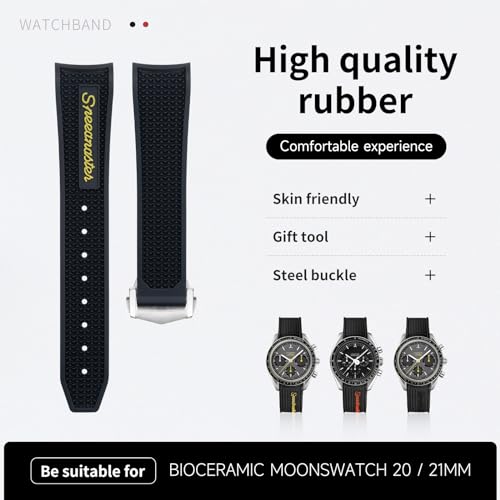 Bracelet de montre en cuir de crocodile pour homme femme Speedmaster